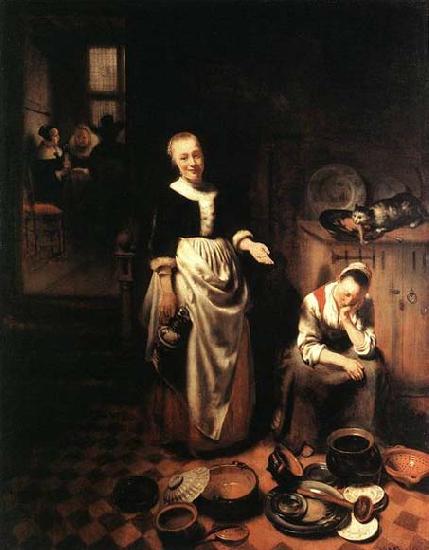 MAES, Nicolaes The Idle Servant oil painting image